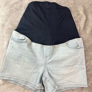 Over Belly Midi Maternity Jean Shorts 6 (M-L)